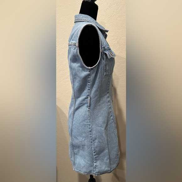 Zara Blue Denim Dress M - Picture 3 of 5